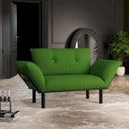 Haydar Extra-wide Modern Loveseat with Metal Legs
