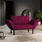 Haydar Extra-wide Modern Loveseat with Metal Legs