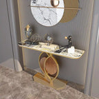 48 Modern Console Marble Table with Gold Base Entryway Living Room - 48x12x31