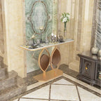48 Modern Console Marble Table with Gold Base Entryway Living Room - 48x12x31