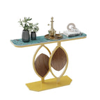 48 Modern Console Marble Table with Gold Base Entryway Living Room - 48x12x31