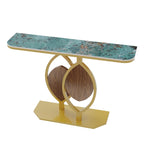 48 Modern Console Marble Table with Gold Base Entryway Living Room - 48x12x31