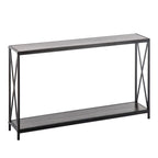 Triamine Board Cross Iron Frame Console/ Sofa Table