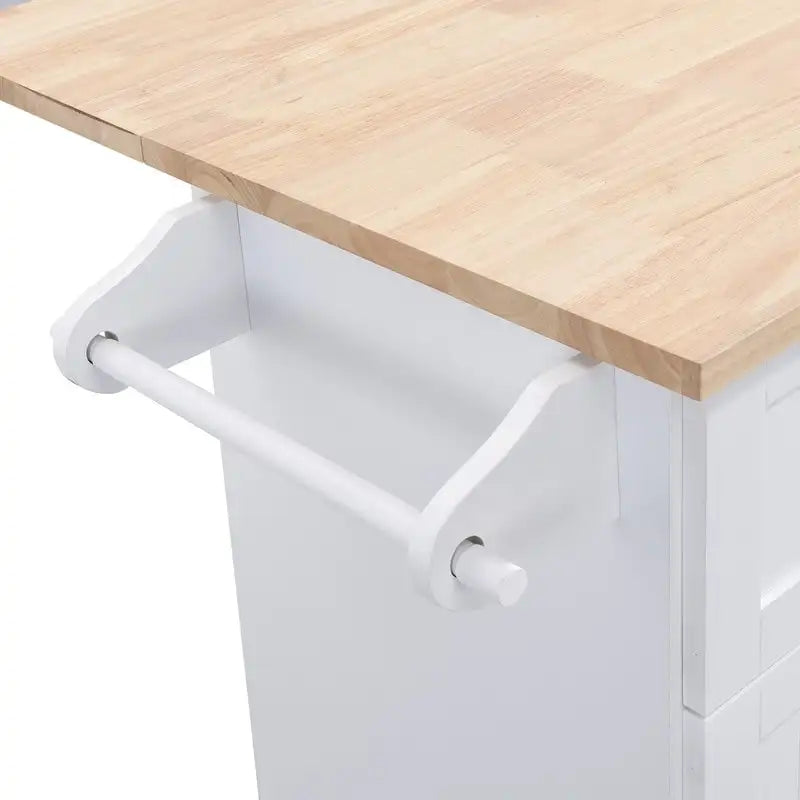 Kitchen Island Set with Drop Leaf and 2 Seatings