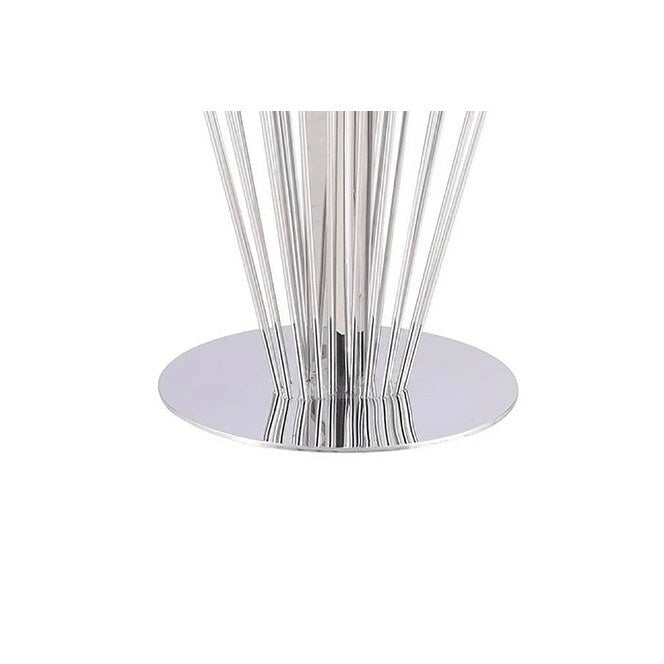 Somette Fiona Round Dining Table with Pedestal Base - Silver