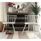 Truman Low Back Metal and Wood Spindle Dining Chair (Set of 2) by iNSPIRE Q Modern