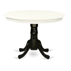 East West Furniture Hartland Kitchen Table - a Round Dining Table Top with Pedestal Base(Finish Options)