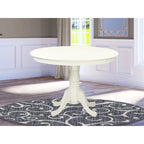 East West Furniture Hartland Kitchen Table - a Round Dining Table Top with Pedestal Base(Finish Options)