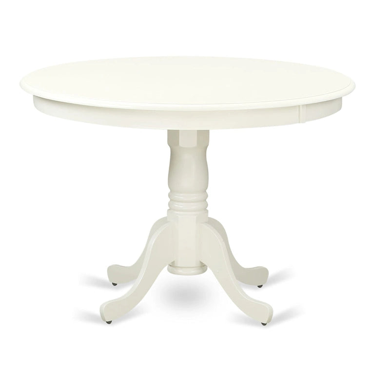 East West Furniture Hartland Kitchen Table - a Round Dining Table Top with Pedestal Base(Finish Options)