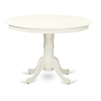 East West Furniture Hartland Kitchen Table - a Round Dining Table Top with Pedestal Base(Finish Options)