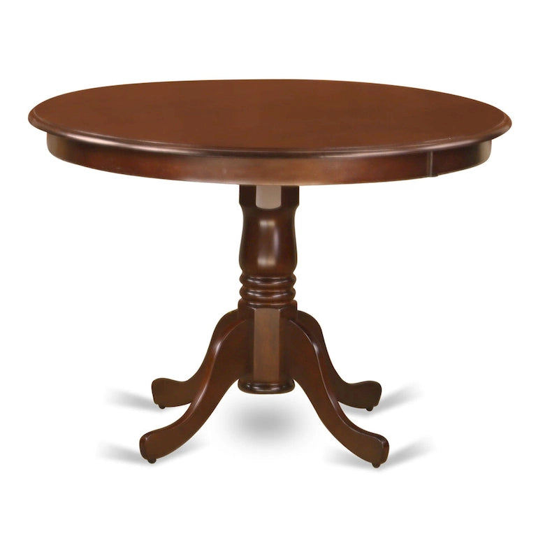 East West Furniture Hartland Kitchen Table - a Round Dining Table Top with Pedestal Base(Finish Options)