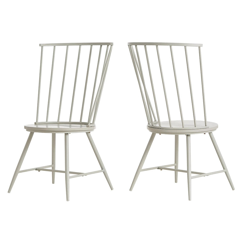 Truman High Back Metal and Wood Spindle Dining Chair (Set of 2) by iNSPIRE Q Modern
