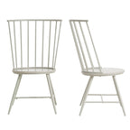 Truman High Back Metal and Wood Spindle Dining Chair (Set of 2) by iNSPIRE Q Modern