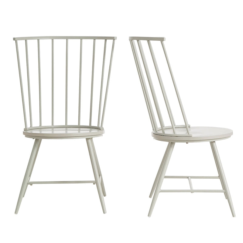 Truman High Back Metal and Wood Spindle Dining Chair (Set of 2) by iNSPIRE Q Modern