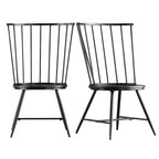 Truman High Back Metal and Wood Spindle Dining Chair (Set of 2) by iNSPIRE Q Modern