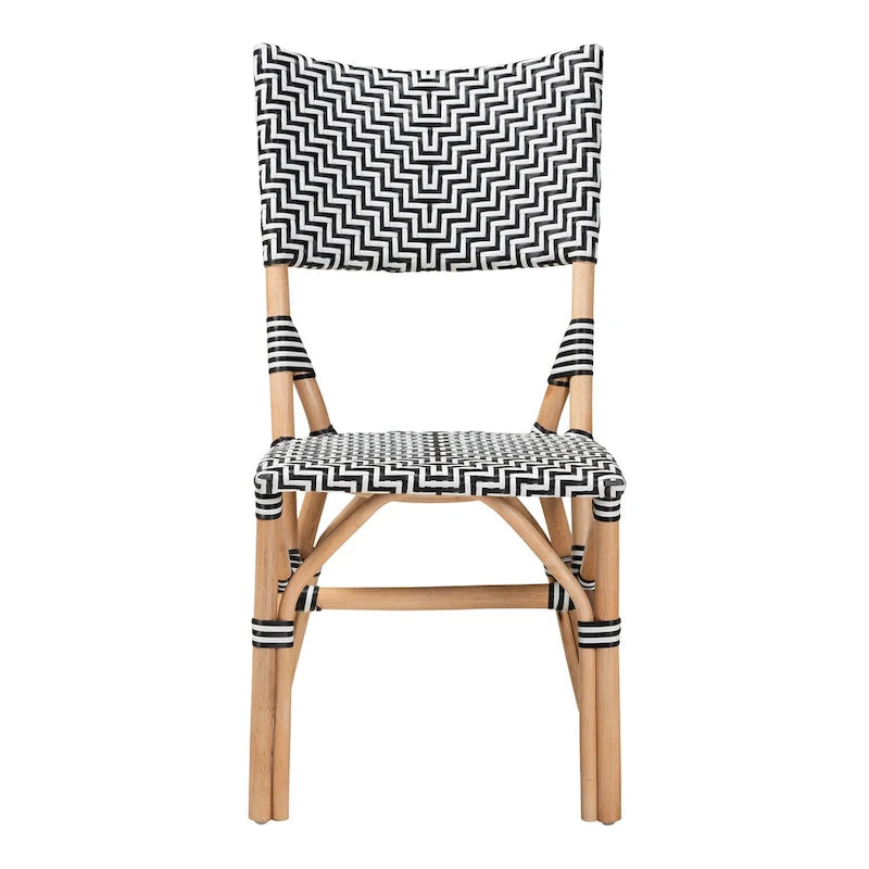 Wagner Modern French styled Natural Rattan Bistro Chair with Weaving