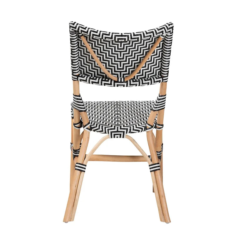 Wagner Modern French styled Natural Rattan Bistro Chair with Weaving