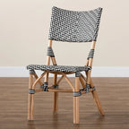 Wagner Modern French styled Natural Rattan Bistro Chair with Weaving