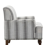 Set of 2 Traditional Upholstered Stripe Accent Chair for Living Room