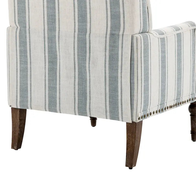 Set of 2 Traditional Upholstered Stripe Accent Chair for Living Room