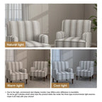 Set of 2 Traditional Upholstered Stripe Accent Chair for Living Room