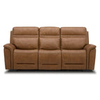 Cooper Leather Dual Power Reclining Sofa - Camel