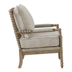 Fletcher Spindle Chair in Fabric with Brushed Charcoal Finish