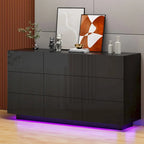 9 Drawers Chest Of Dresser Storage Tower Cabinet Bedroom Organizer with Light