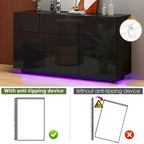 9 Drawers Chest Of Dresser Storage Tower Cabinet Bedroom Organizer with Light