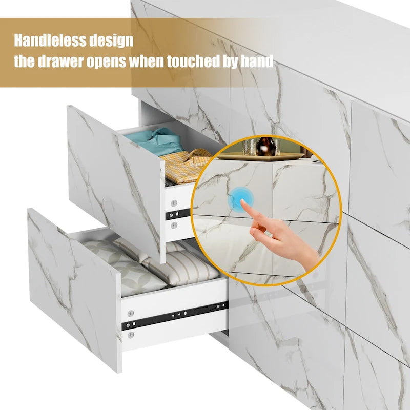 9 Drawers Chest Of Dresser Storage Tower Cabinet Bedroom Organizer with Light