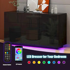 9 Drawers Chest Of Dresser Storage Tower Cabinet Bedroom Organizer with Light