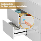 9 Drawers Chest Of Dresser Storage Tower Cabinet Bedroom Organizer with Light