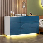 9 Drawers Chest Of Dresser Storage Tower Cabinet Bedroom Organizer with Light