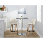 Carson Carrington Vallberga 26 Fixed-Height Counter Stool With Whitewashed Wood Base (Set of 2)