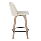 Carson Carrington Vallberga 26 Fixed-Height Counter Stool With Whitewashed Wood Base (Set of 2)