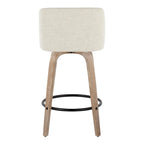 Carson Carrington Vallberga 26 Fixed-Height Counter Stool With Whitewashed Wood Base (Set of 2)