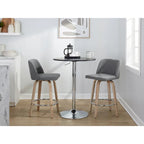 Carson Carrington Vallberga 26 Fixed-Height Counter Stool With Whitewashed Wood Base (Set of 2)