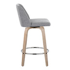 Carson Carrington Vallberga 26 Fixed-Height Counter Stool With Whitewashed Wood Base (Set of 2)