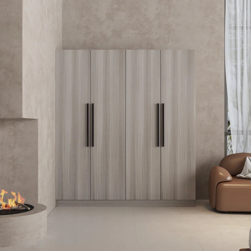 63W x 70.9H Armoire Two Cabinet With Four Doors Large