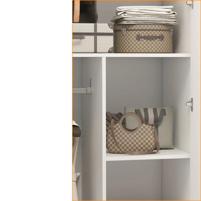 63W x 70.9H Armoire Two Cabinet With Four Doors Large