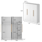 63W x 70.9H Armoire Two Cabinet With Four Doors Large