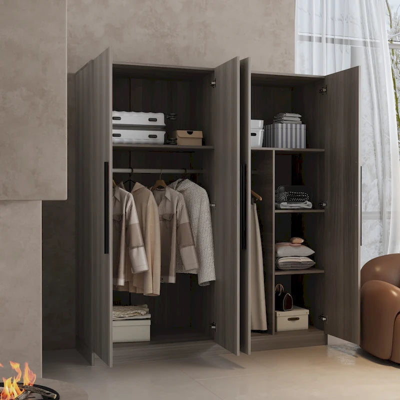 63W x 70.9H Armoire Two Cabinet With Four Doors Large