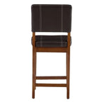 Linon Clover 24-inch Dark Brown Faux Leather Counter Stool