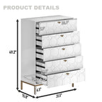 Clihome Wooden 5-Drawer Storage Chest