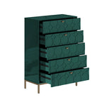 Clihome Wooden 5-Drawer Storage Chest