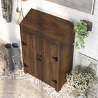 DH BASIC Jody Farmhouse Adjustable 4-Shelf Double-Door Shoe Cabinet with Lift-top Storage by Denhour