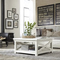 Seaside Lodge Off-White Weathered Finish Coffee Table by Homestyles