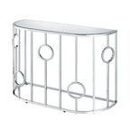 Hoop Glam Chrome 42-inch Mirror Sofa Table by Furniture of America