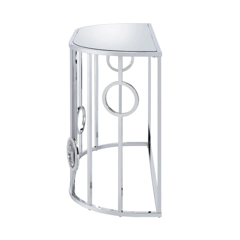 Hoop Glam Chrome 42-inch Mirror Sofa Table by Furniture of America