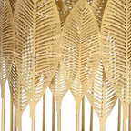 Adeco Gold Leaves End Tables Accent Coffee Nightstands Set of 2